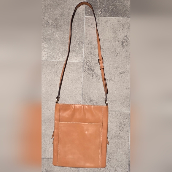 G.I.L.I. Leather Double Zip Flat Crossbody Terra - Picture 8 of 17